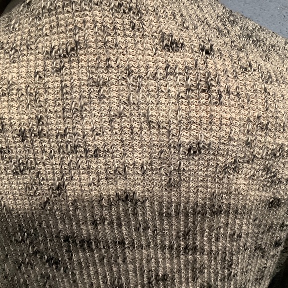 Eileen Fisher Zipper Front Knit Jacket Black/Cream - Picture 5 of 11